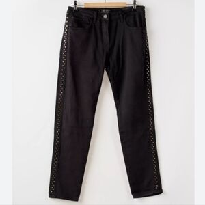 Scotch & Soda Pants in Black with Studded Detail